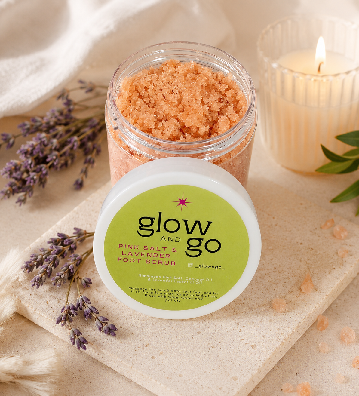 Pink Salt & Lavender Foot Scrub